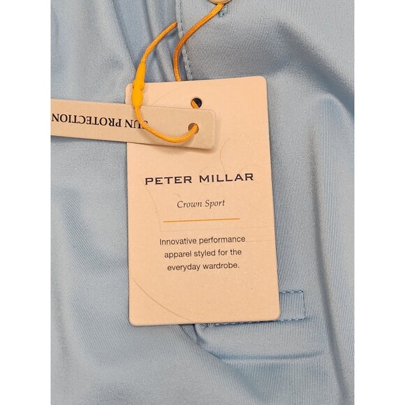 NWT Peter Millar Summer Comfort Polo Shirt Men's 2XL Blue Performance Golf - Picture 7 of 8